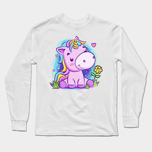 Unicorn purple Long Sleeve T-Shirt by MShams13